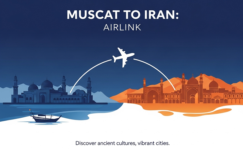 Iranian cities airlink from Muscat